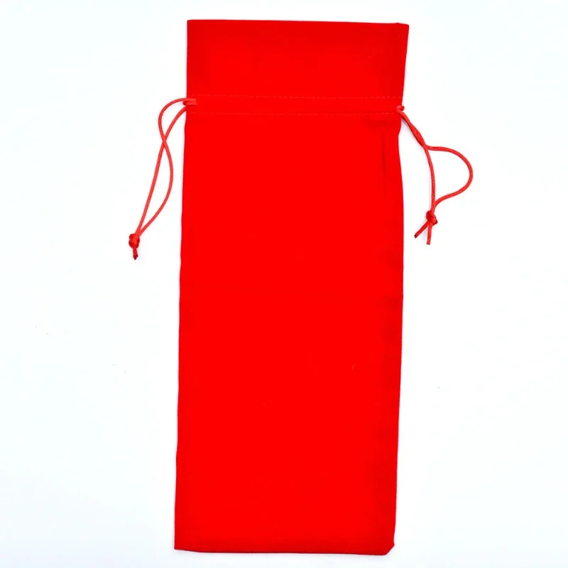 5pcs/lot Wine Red Velvet Wine Bottle Bags Champagne Bottle