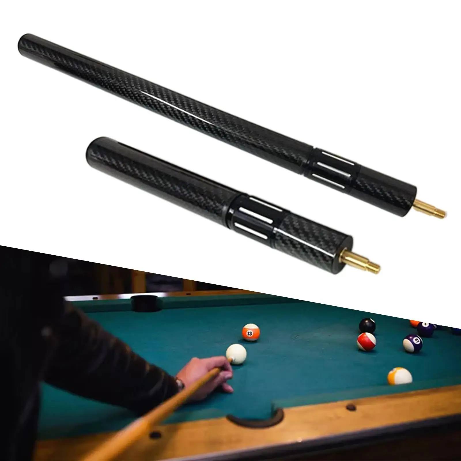 Pool Cue Extension Pool Cue Extender Lightweight Exercise Equipment Compact Snooker Pool Stick Accessory Pool Stick Extension