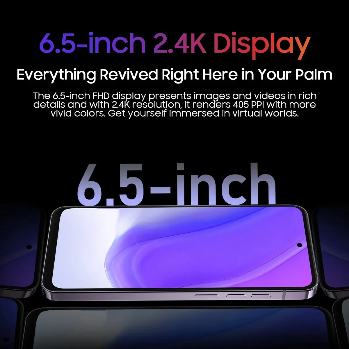 Blackview A96 Smartphone Android 13 8GB/12GB+256GB Mobile Phone 6.5Inch 2.4K Display Octa Core 4380mAh 48MP Camera Cellphone NFC