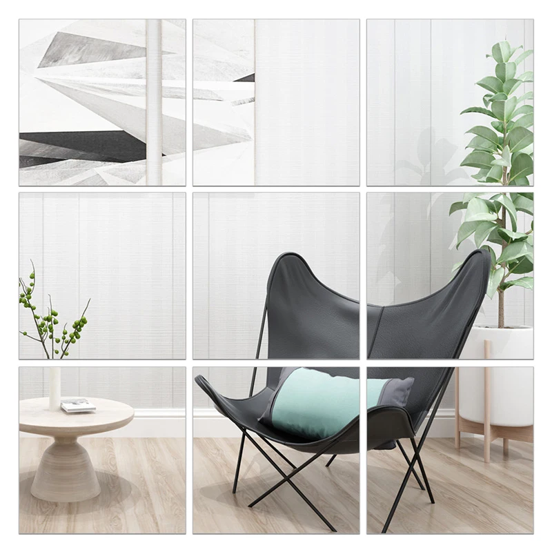 Bathroom Self-adhesive Paper 15*15cm DIY Mirror Wall Paste Self-adhesive PET Full Body Soft Mirror