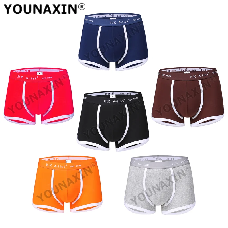 

Men Boxers Brief Shorts Underwear Cotton Undies Big Size Homme Breathable Boys Soild Underpants Panties S M L XL 2XL 3XL 4XL