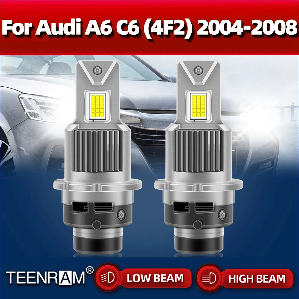 

D2S Canbus LED Headlights 60000LM 150W HID Xenon Light 6000K Plug and Play 12V For Audi A6 C6 (4F2) 2004 2005 2006 2007 2008