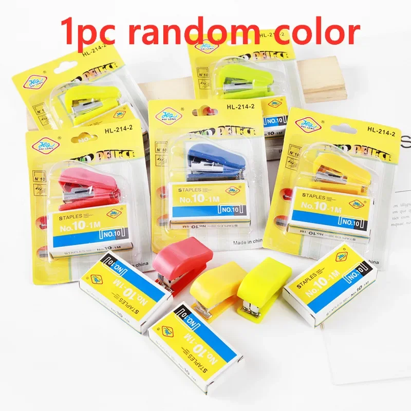 10#Stapler Student Use Mini Small Stapler Portable Multifunction Book Binding Stapling Machine Home Office Stationary Staples