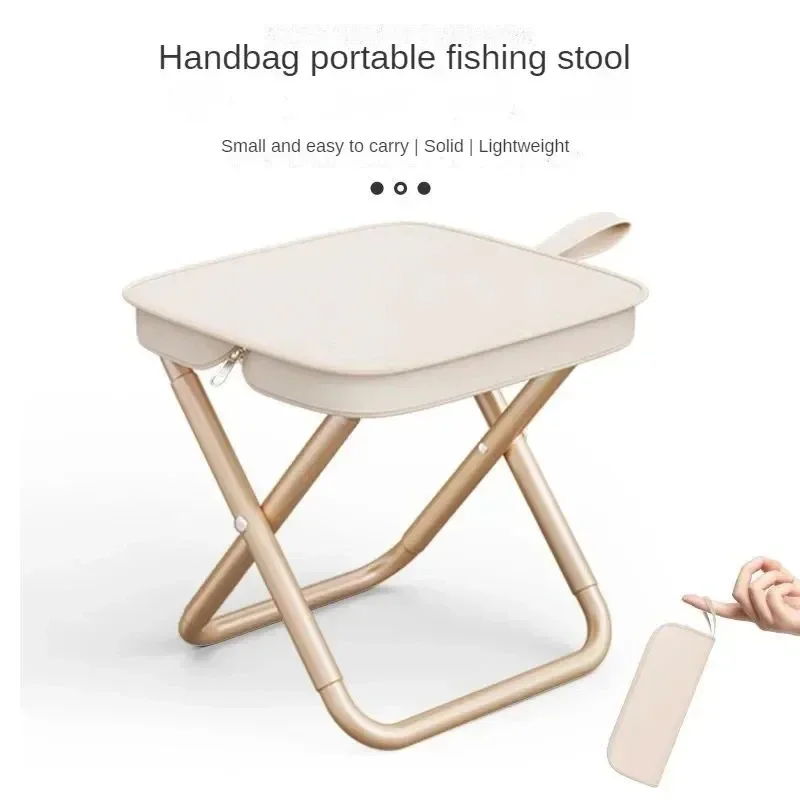 2026 Portable multifunctional outdoor picnic camping folding chair, ultra light fishing stool, travel stool, fishing accessories