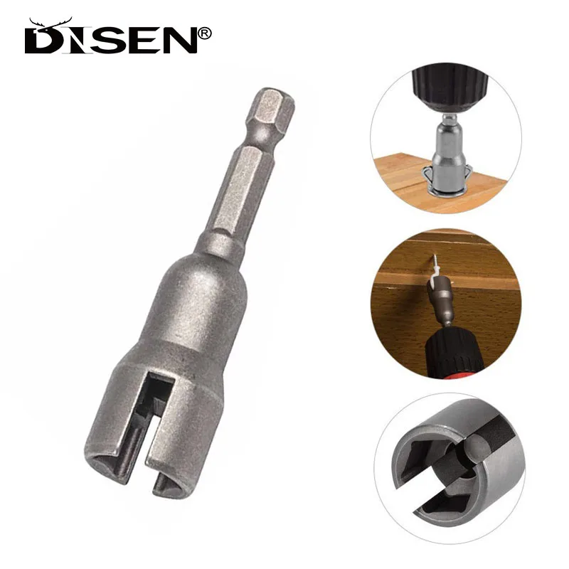 

1/4 Inch 6.35mm Hex Shank Socket Adapter Nut for Power Tool Slotted Butterfly Bolt Socket Wrench Electric Screwdriver Sleeve