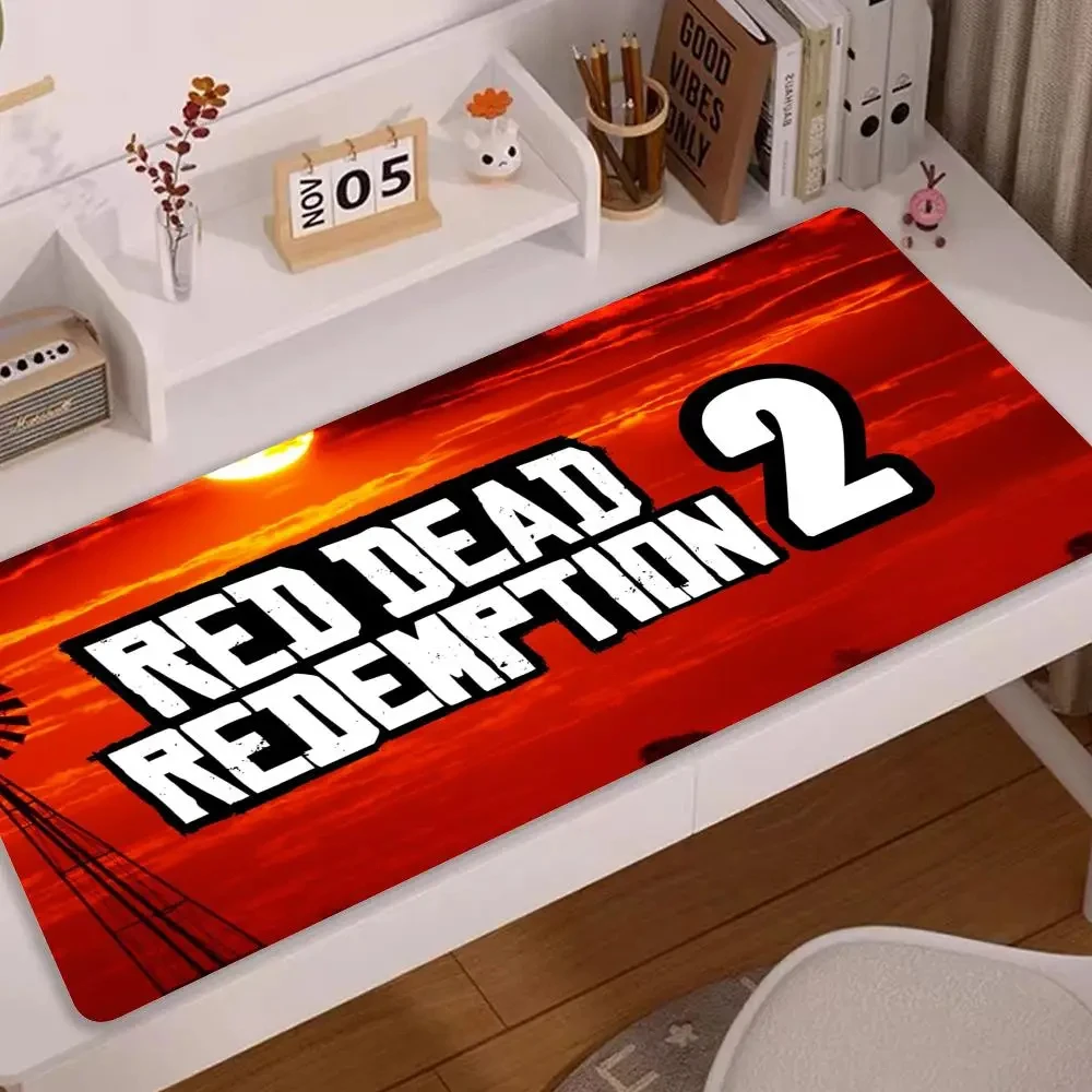 레드 데드 리뎀션 2 컴퓨터 책상 게이밍 마우스 패드, 게이머 마우스 패드, PC 캐비닛, 대형 게임 매트, 사무실 액세서리, 데스크 매트 XXL