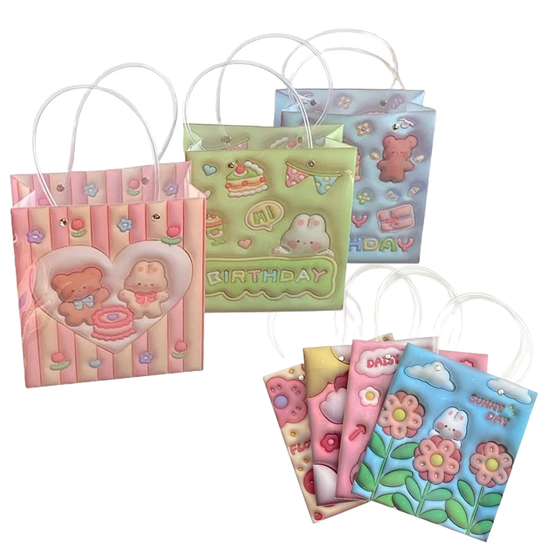 

Gift Bag Three-Dimensional Painting Cartoon Birthday Gift Cute Creative Tote Bag Student Kids Gifts Wrapping Fashion Personality