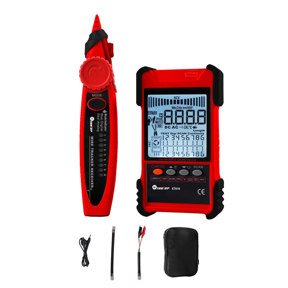 NEW ET618 Network Cable Tester with LCD Display Analogs Digital Search