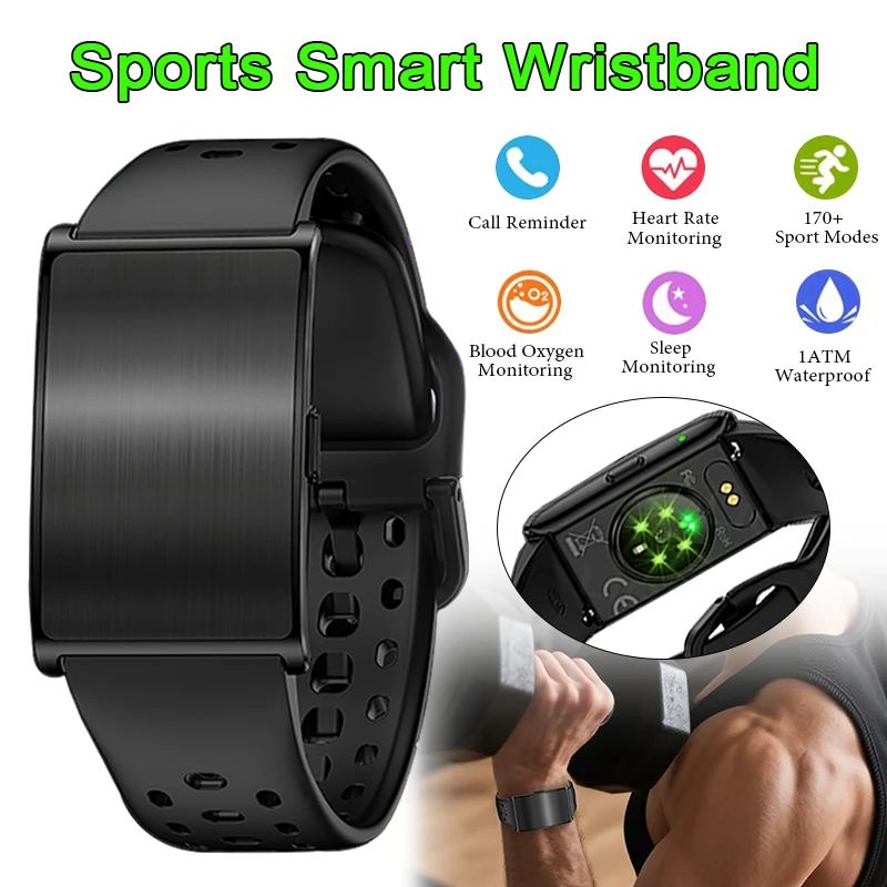 Screen Less Watch Smart Health Bracelet Fitness Tracker Men Women Sleep Tracking ...
