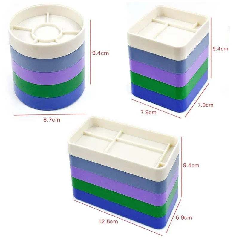 Boîte De Rangement 5 Couches Pour Pièces De Montre - Plastique, Couvercle Anti-poussière, Pour Mouvement Et Quincaillerie - 8