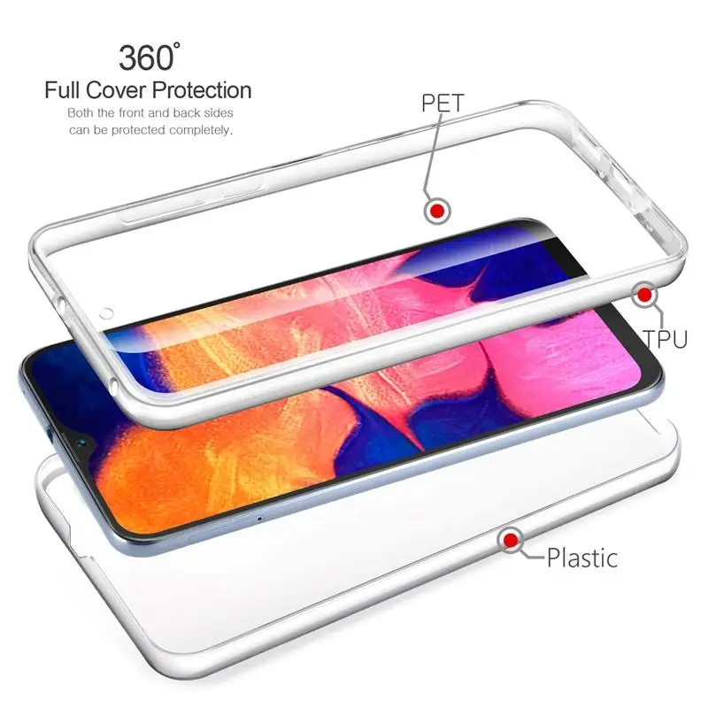 360° Full Body Transparent Silicone TPU Case – Double Sided Protection