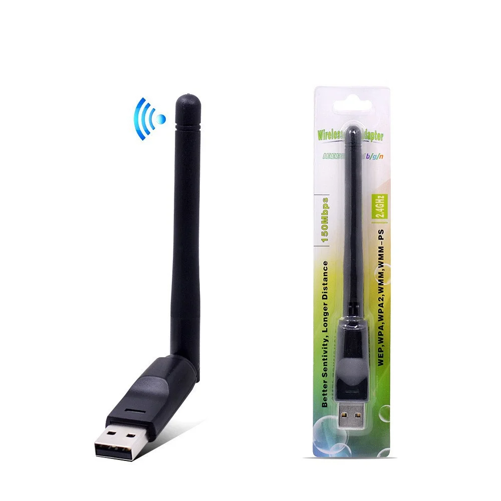 미니 USB 와이파이 어댑터, 강력한 호환성, 높은 이득 안테나, 네트워크 카드, 와이파이 수신 시뮬레이션 기능