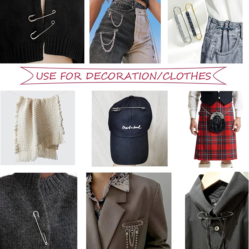 Set Di 15 Spille Da Balia Giganti In Metallo - 7.9 Cm Per Cuoio, Tela E Lavori Artigianali