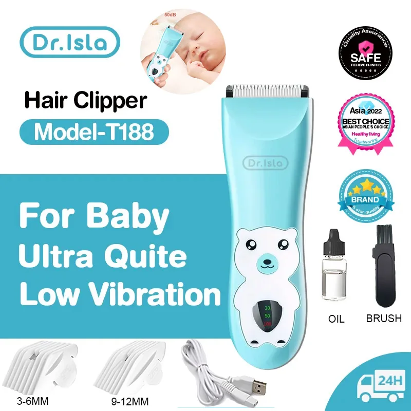 Dr.isla Baby Hair Trimmer USB Electric Clipper Silent Eletric Protable Low Noise Baby Care Kids Hair Clipper hair clipper,hair trimmer