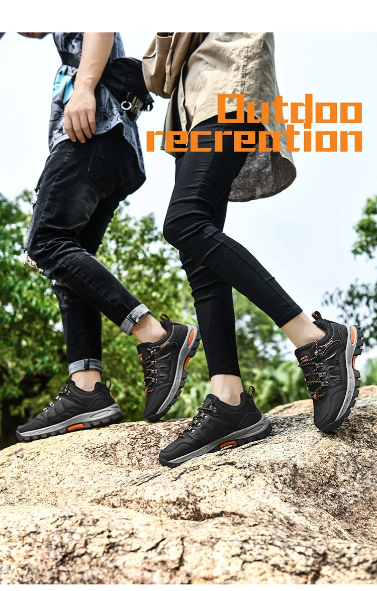 Кожаные мужские походные кроссовки для активного отдыха, спортивные ...