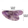 Gua Sha de piedra natural para masaje facial: Cuarzo, Amatista y Jade | Emoape