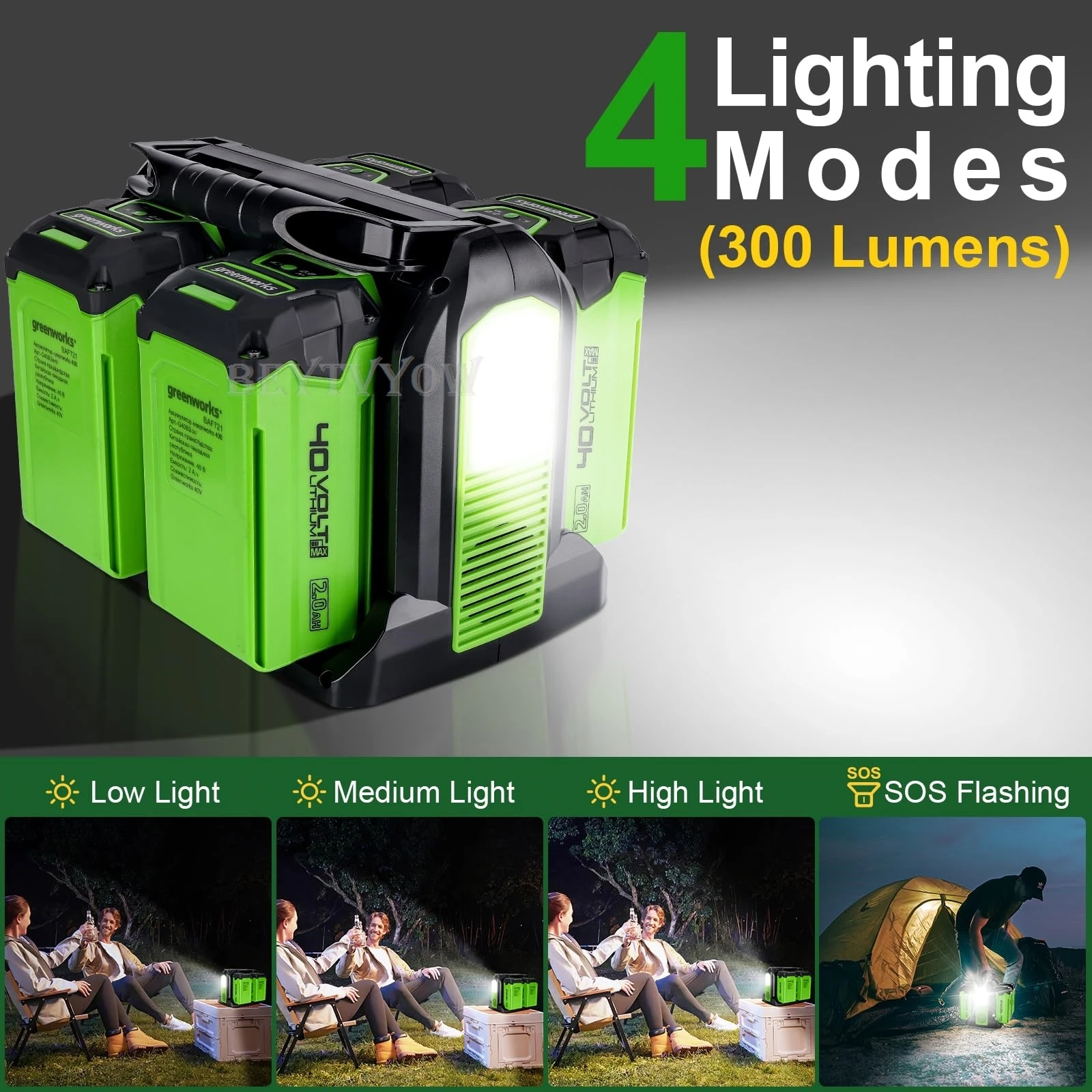 Power Inverter for Greenworks 40V Battery 350W DC 40V to AC 120V Power Station P