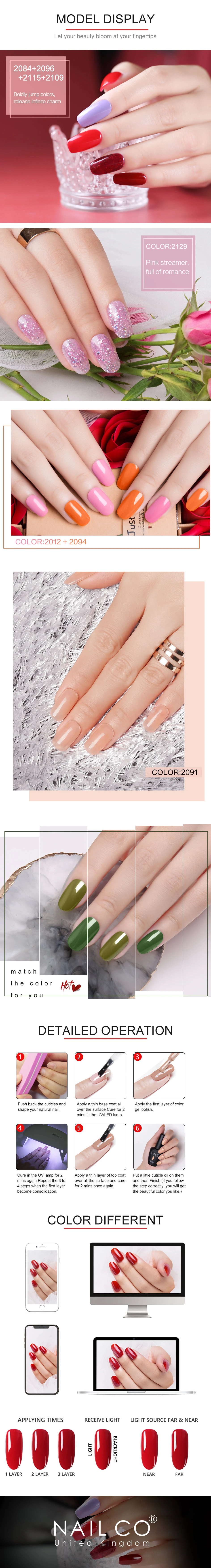 Description Picture 2 of itemNAILCO 15ml Black Series Nail Gel Polish 333 Colors Blue UV&LED Gel Varnish Nude Red Soak Off Semi Permanent UV Nail Gel Varnish