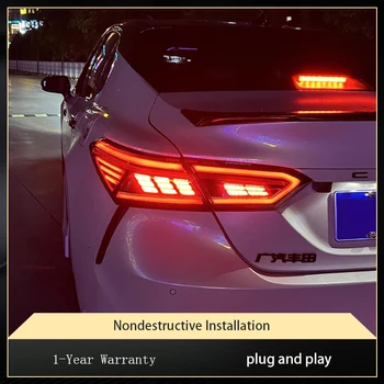 Toyota Camry 2018–2023 LED Tail Lights DRL Brake Turn Signal Plug & Play
