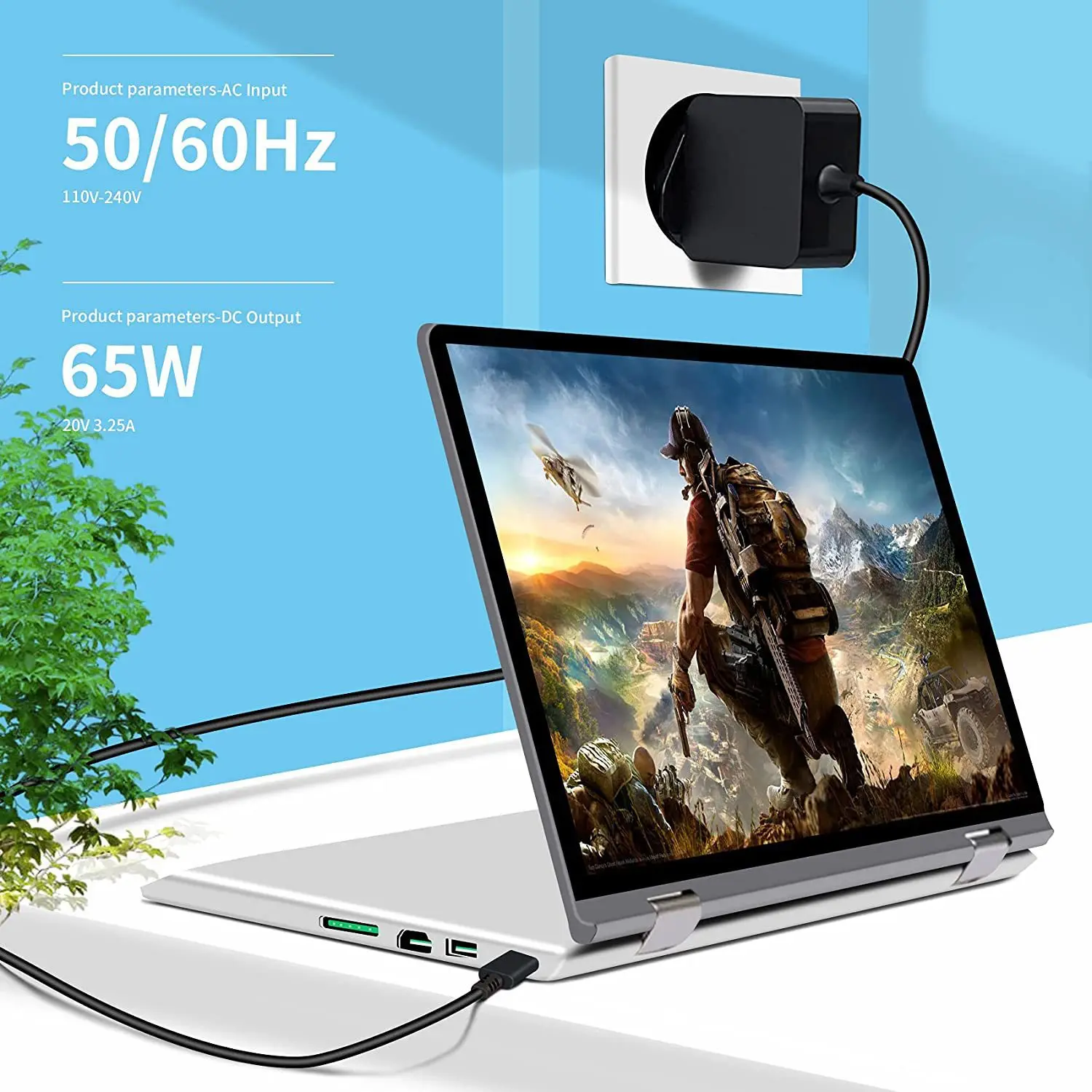 고출력 성능과 다양한 호환성을 자랑하는 USB C 타입 휴대폰 PD 노트북 충전기