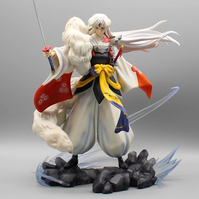 

33cm Inuyasha Figure Sesshoumaru Figurine Anime Gk Action Figures Pvc Statue Ornament Model Doll Collection Toys Kids Gift