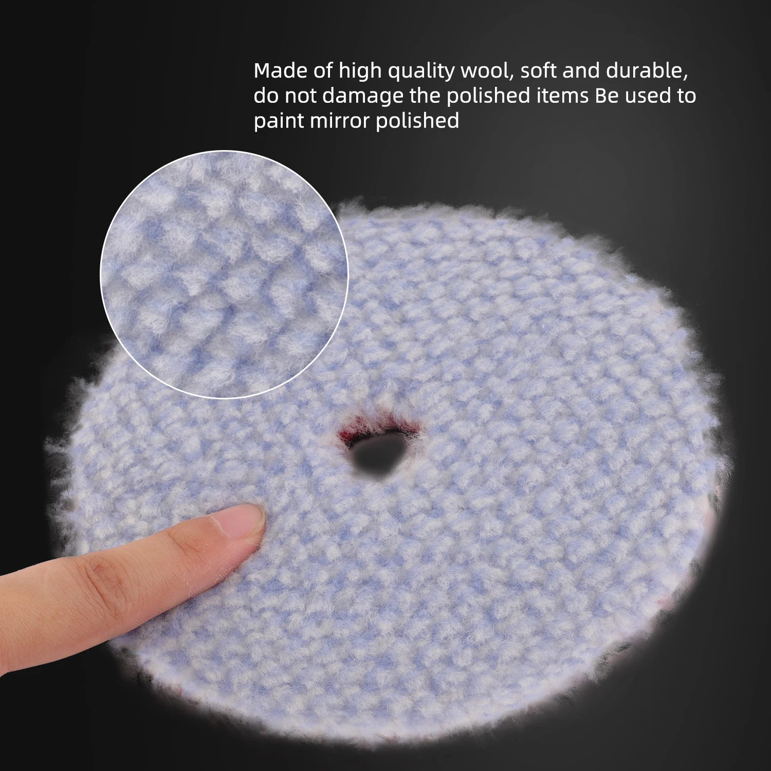 SPTA 3"(76mm)/5"(125mm)/6"(150mm) V2.0 New Blue Medium Cutting Wool Polishing Pad Short Wool ing Pad car polishing pad car polish pad car polishing sponge wool polishing pad polishing sponge set polishing wheel disc polishing wheel kit car glass polishing kit For Car Polishing
