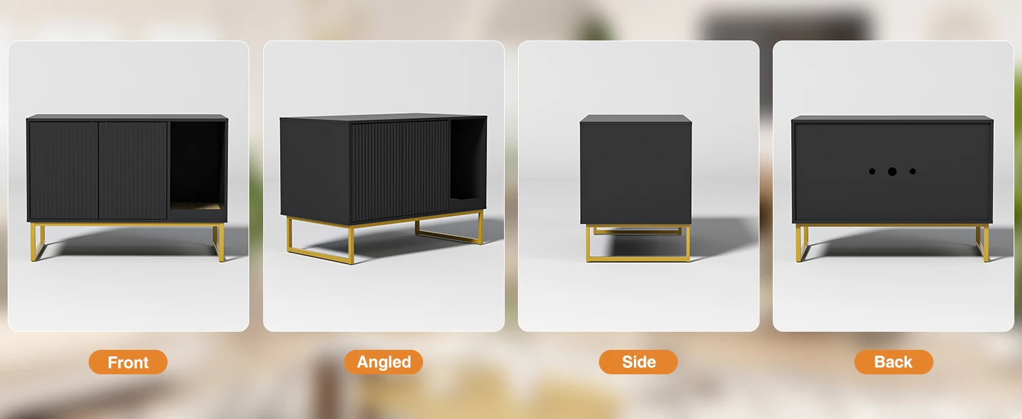 Multi-Angle Showcase for Litterbox Enclosure Furniture