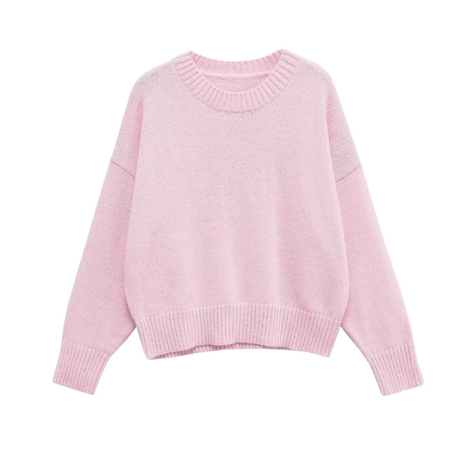 Women Soft Knitted Sweater Female O-Neck Long Sleeves Pullover Autumn Winter Women'S Simple Casual Knitwear Tops Streetwear
