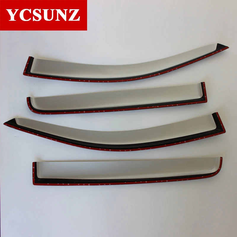 ABS Side Window Deflectors Car Wind Deflector Sun Guard For Ford Ranger Wildtrak T6 T7 T8 2012-Double Cabin