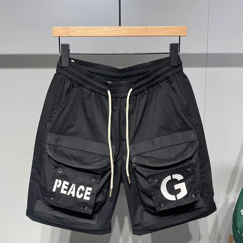 5XL 2023 Summer Shorts For Men Trendy Loose Fashion Men's Casual Shorts Y2k Multi Pocket Half Pants Men's Cargo Pants Outerwear