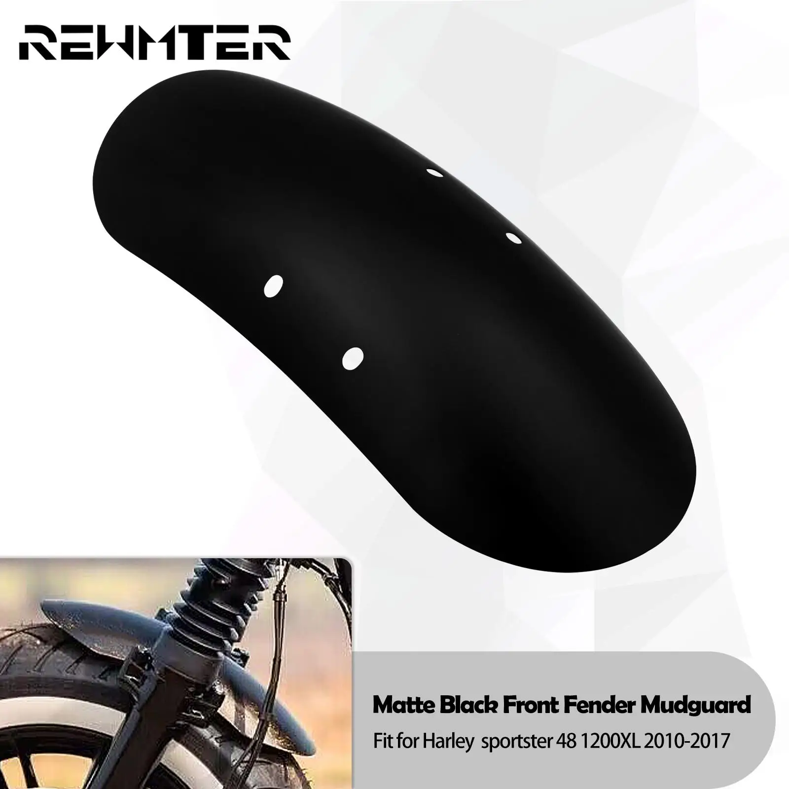 Copertura Parafango Anteriore Corta Personalizzata Per Moto Copertura Parafanghi In Ferro Nero Opaco Per Harley Sportster Forty Eight Xl1200X 10-20