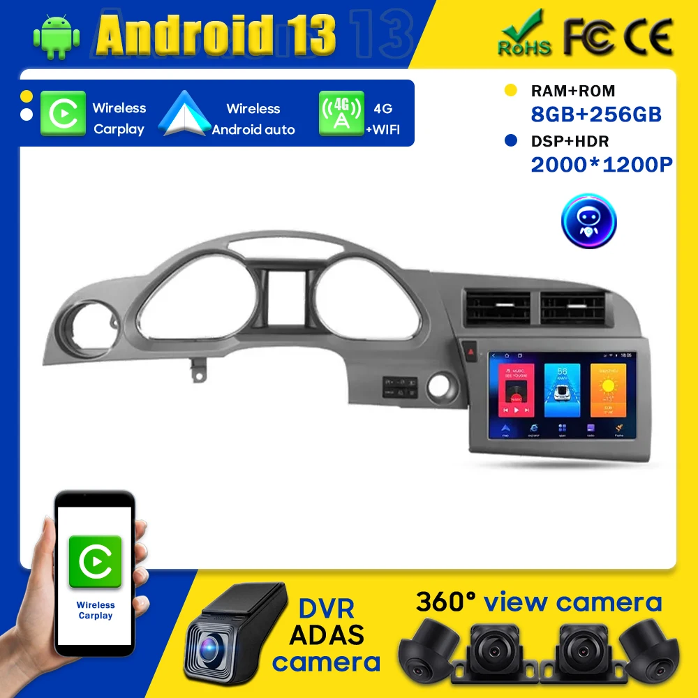 

For Audi A6 C6 2004-2011 S6 3 2006-2011 RS6 2 2007-2012 Android Car Stereo Unit Multimedia Radio Video Player GPS Wireless 4G BT