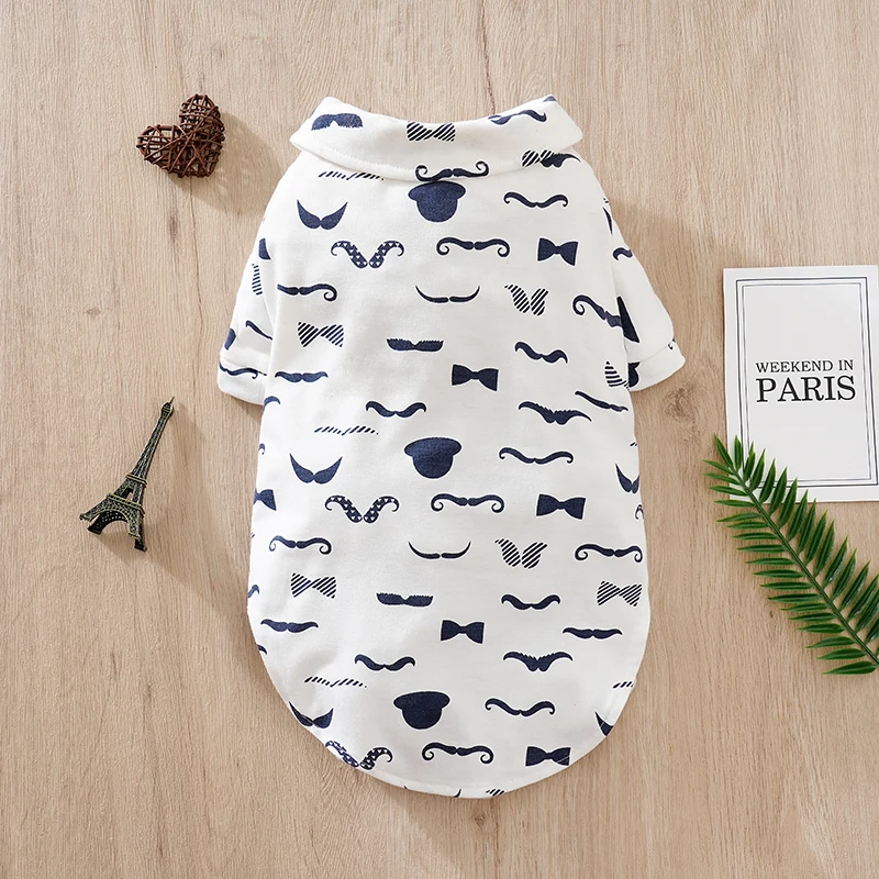 Puppy Dog Clothes Spring and Autumn Kitten Suit Handsome Pet Shirt Chihuahua Birthday Dress New Ins Style Corgi Teddy Bicho