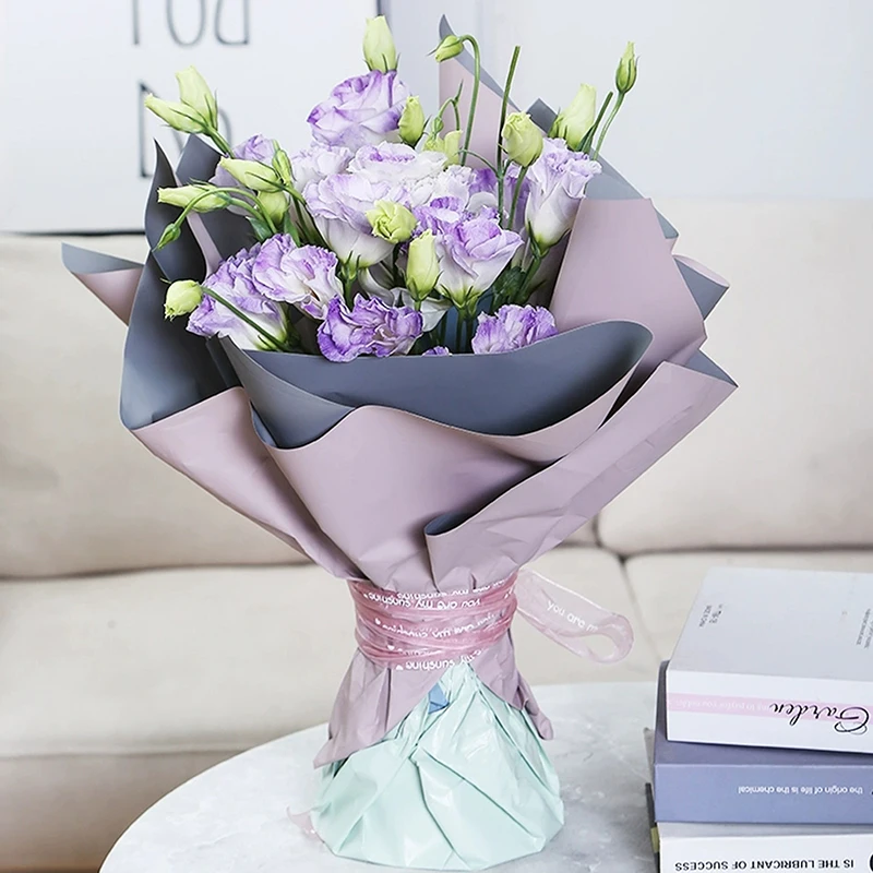 1 Pcs Plastic Flower Packaging Liner,Plant Stand,Floral Card Holders For Bouquet Base Arrangement