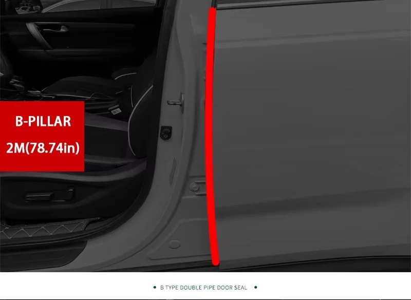 Z P D Typ Autotür Gummi Starker Dichtungskleber Wasserdicht Lärmisolierung Anti-Staub Auto Windschutzscheibe Gummi Dichtungsstreifen – Detail 11
