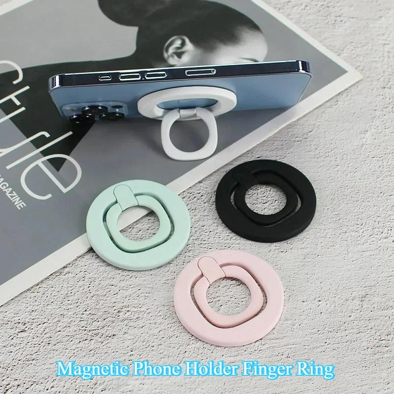 자석식 핑거링 핸드폰 거치대 360도 회전 블랙 화이트 그린 핑크 차량용 핸드폰..