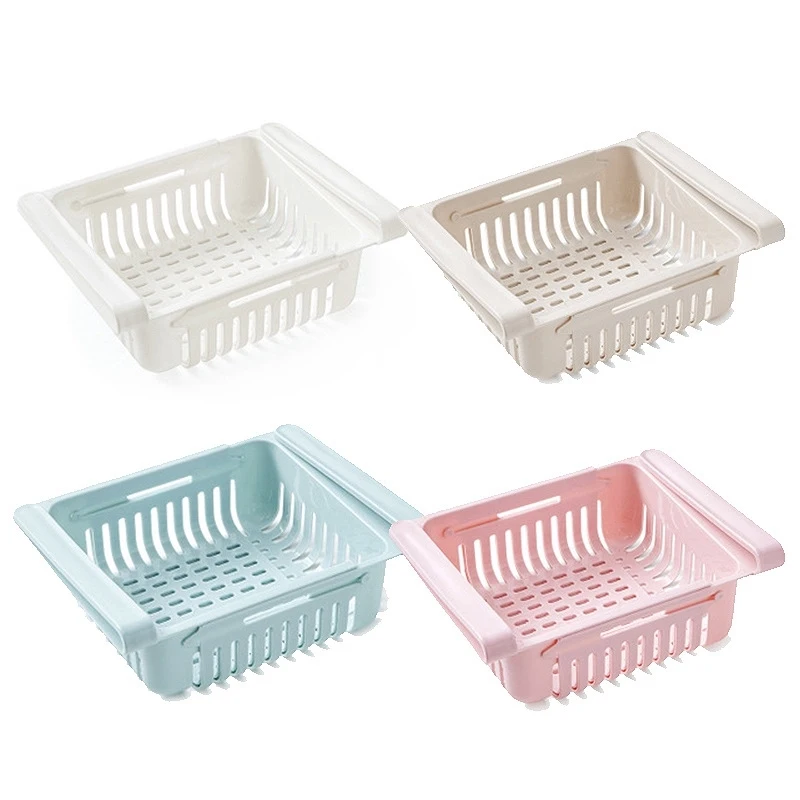 1Pcs Refrigerator Plastic Storage Basket Drawer Storage Basket Kitchen Drain Debris