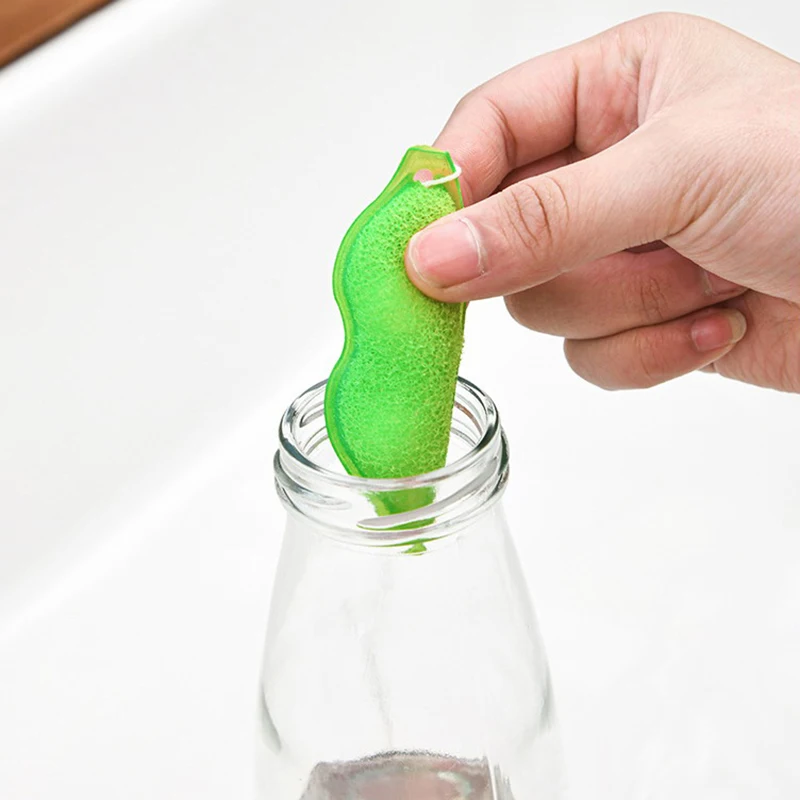 

Pea Cleaning Sponge Kitchen Cup Cleaning Brush Coffee Tea Wine Drink Glass Bottle Cleaner Brush Cup Scrubber
