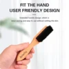 Salon Men Beard Comb Barber Wooden Handle Shaving Hairbrush Soft Cleaning Broken Hair Comb Professional Barbershop Tool Supplies 2