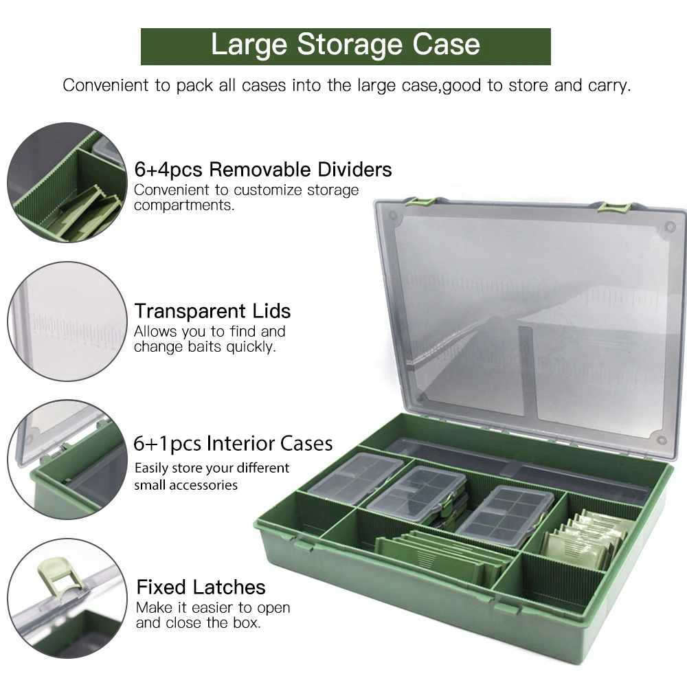 Fishing Lure Storage Boxes Set Bait Cases Kit Fishing Tackle Containers  Carp fishing box - AliExpress