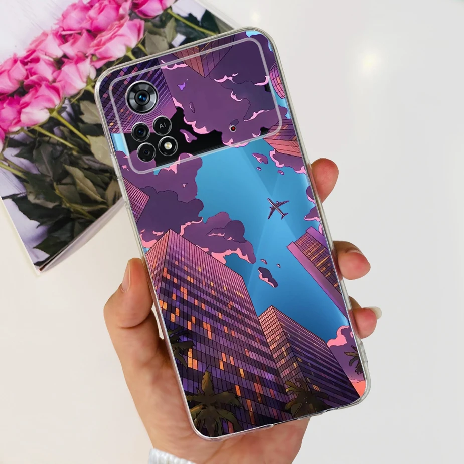 New Fashion Painted Clear Silicone Phone Case - Soft Protective Cover for Xiaomi Poco X4 Pro 5G