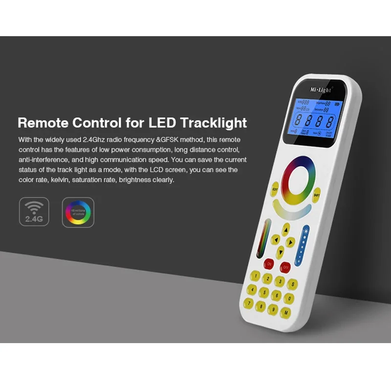 Miboxer 2.4G RGB+CCT LED Controller Use for Mi.Light LED Tracklight  With LCD Screen