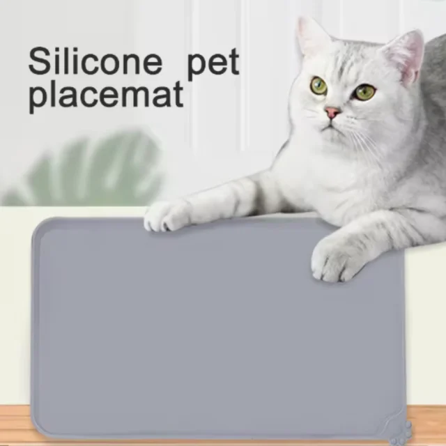 Silicone Pet Meal Mat Pet Waterproof and Anti Slip Cat Food Mat No Cleaning Required Puppy Feeding Bowl Mat Pet Accessories 5