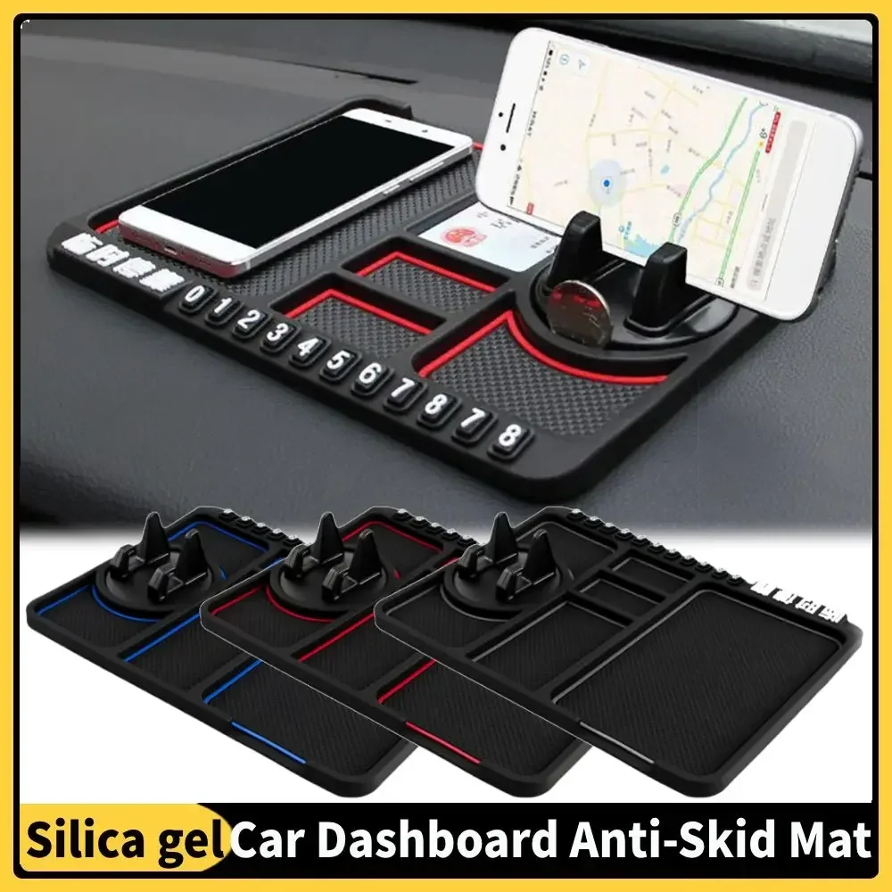 Car Dashboard Mobile Phone Holder Multifunctional Storage Mat Sticky Storage Pad Bracket for Navigation Car Interior Accessories