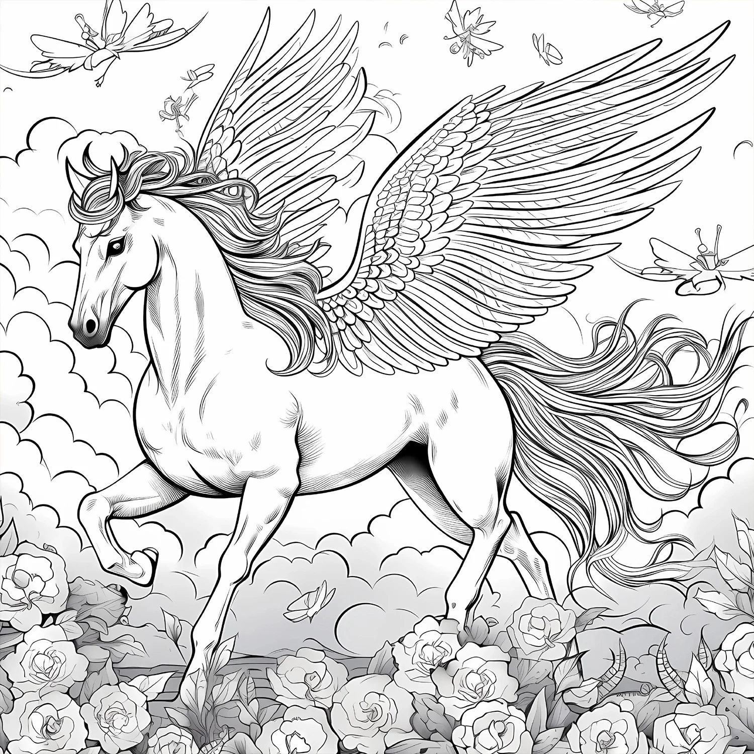 Adult Picture Book: Enchanting Unicorn Colouring Book Whimsical Animated Designs 5