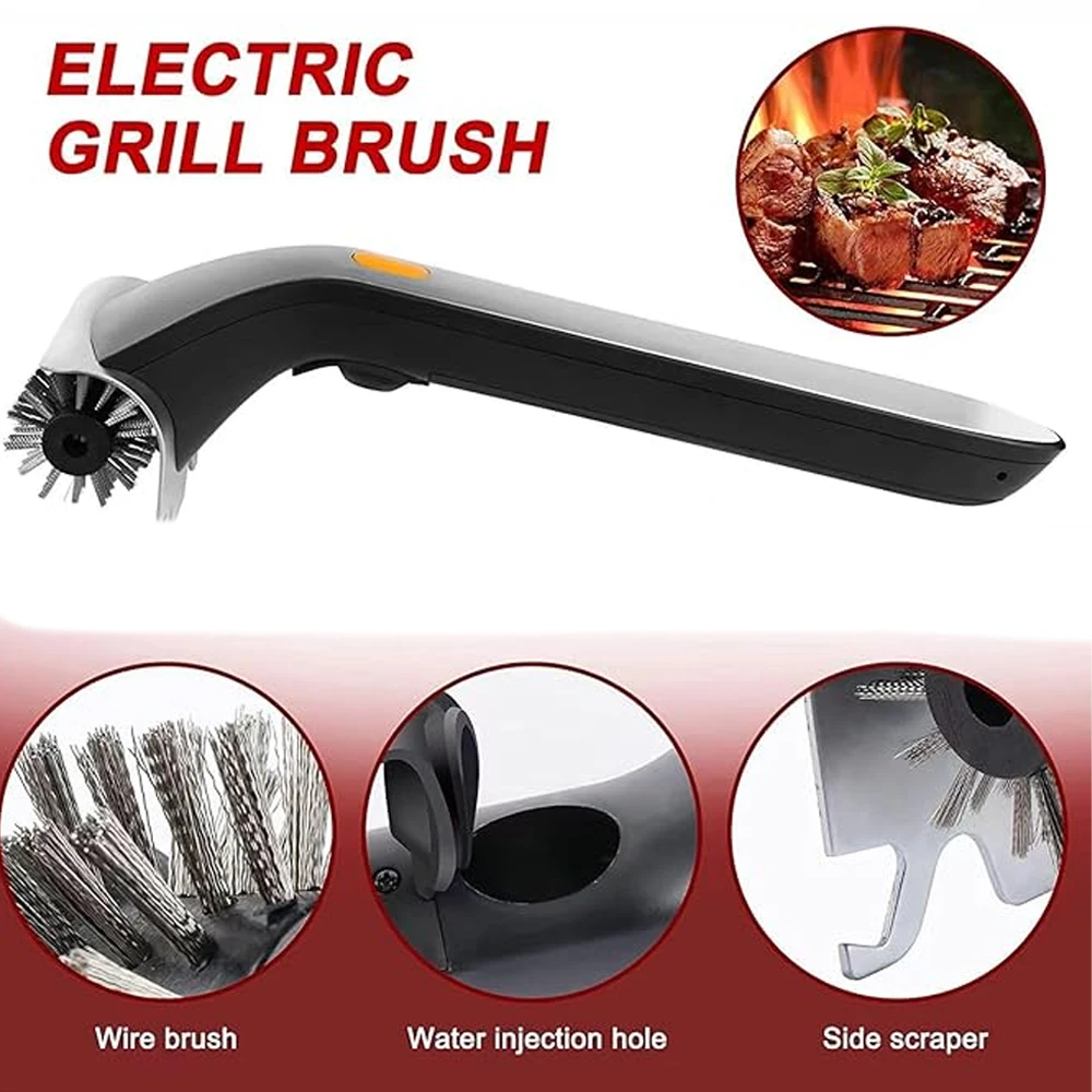 Electric Grill Brush Outdoor Steam Cleaning Brushes BBQ Cleaner Suitable for Charcoal Scraper Gas Accessories Cook Kitchen Tool