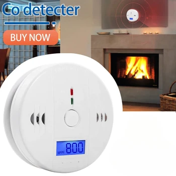 일산화탄소 감지기 PPM LCD 디스플레이 경고 경보, 무선 CO 누출 감지기, 화재 85dB 사운드 알람, 스마트 홈 보호