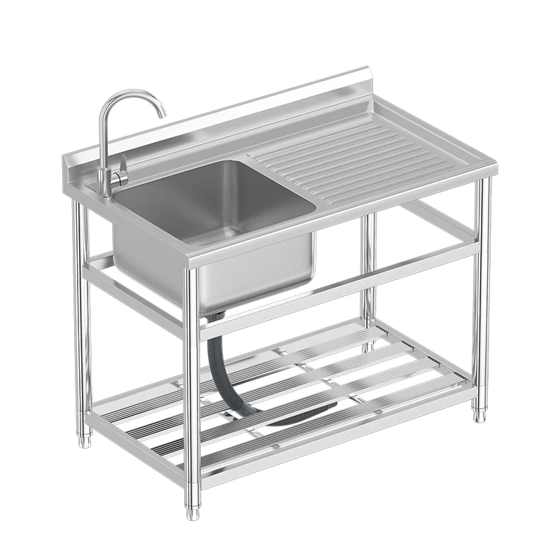 Commercialstainlesssteelsinksingletankwithplatformwash