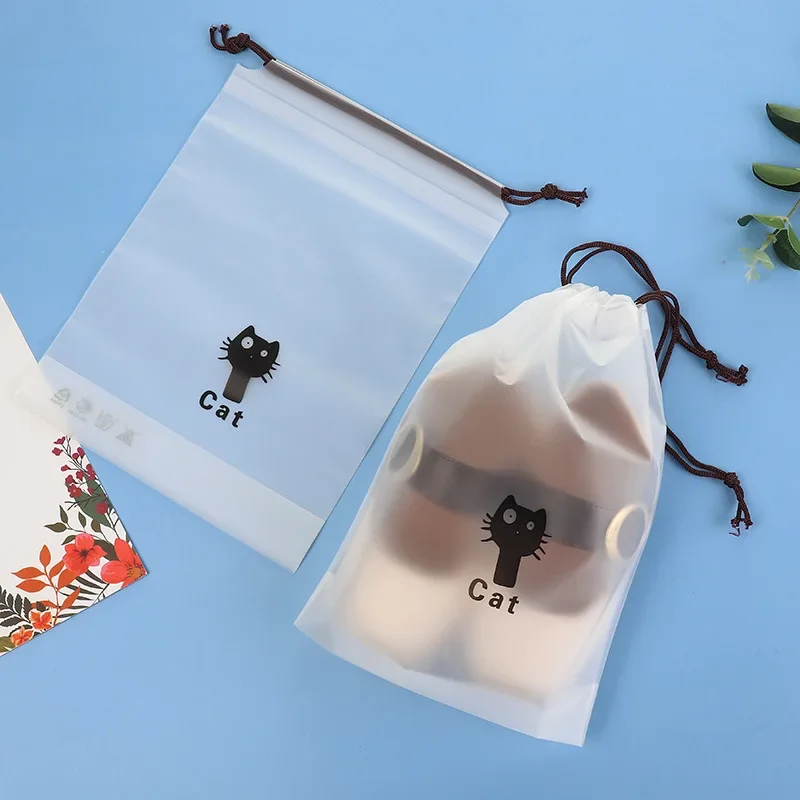 Cute Drawstring Bag Travel Portable Shoes Clothes Underwear Towel Waterproof Storage Bag Skincare Cosmetic Organizer