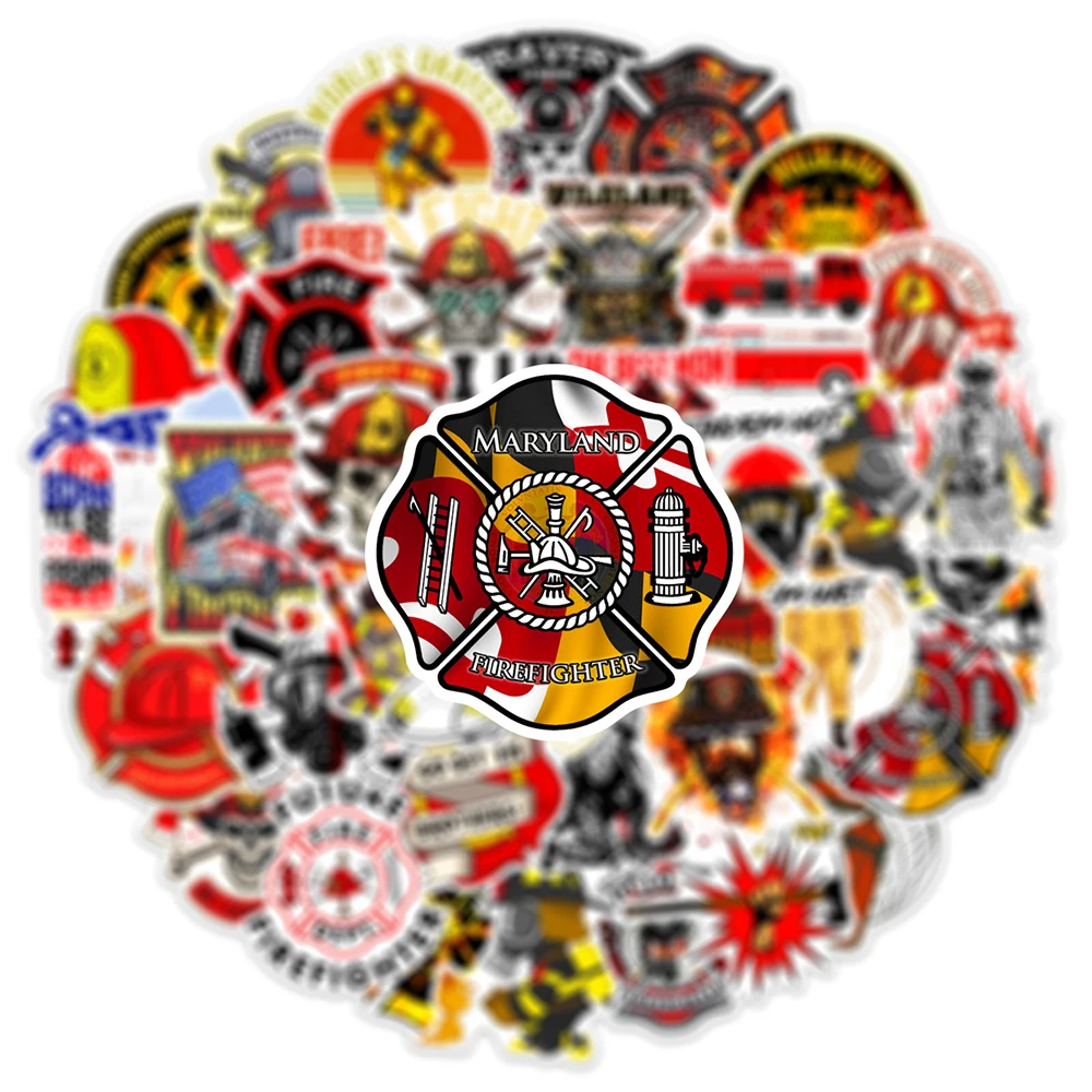 10/30/50pcs Firefighter Style Cartoon Stickers Brave Fireman Fire Trucks Decals for Phone Guitar Diary Sticker Kids Toys cartoon stickers decorative stickers self adhesive stickers custom stickers stationery stickers anime stickers paper stickers adhesive stickers decorative labels stickers animal stickers